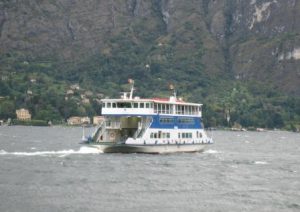 the lake como ferry crossing the lake