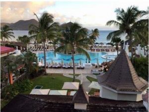 a view of the sandals resort in St. Lucia