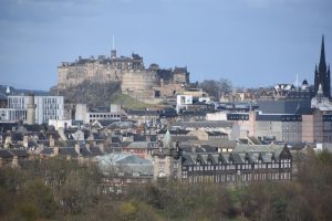 Edinburgh castle from far away