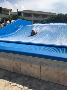 a body surfing experience at the moon resort in Cancun