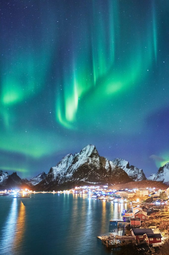 the aurora over lofoten Norway