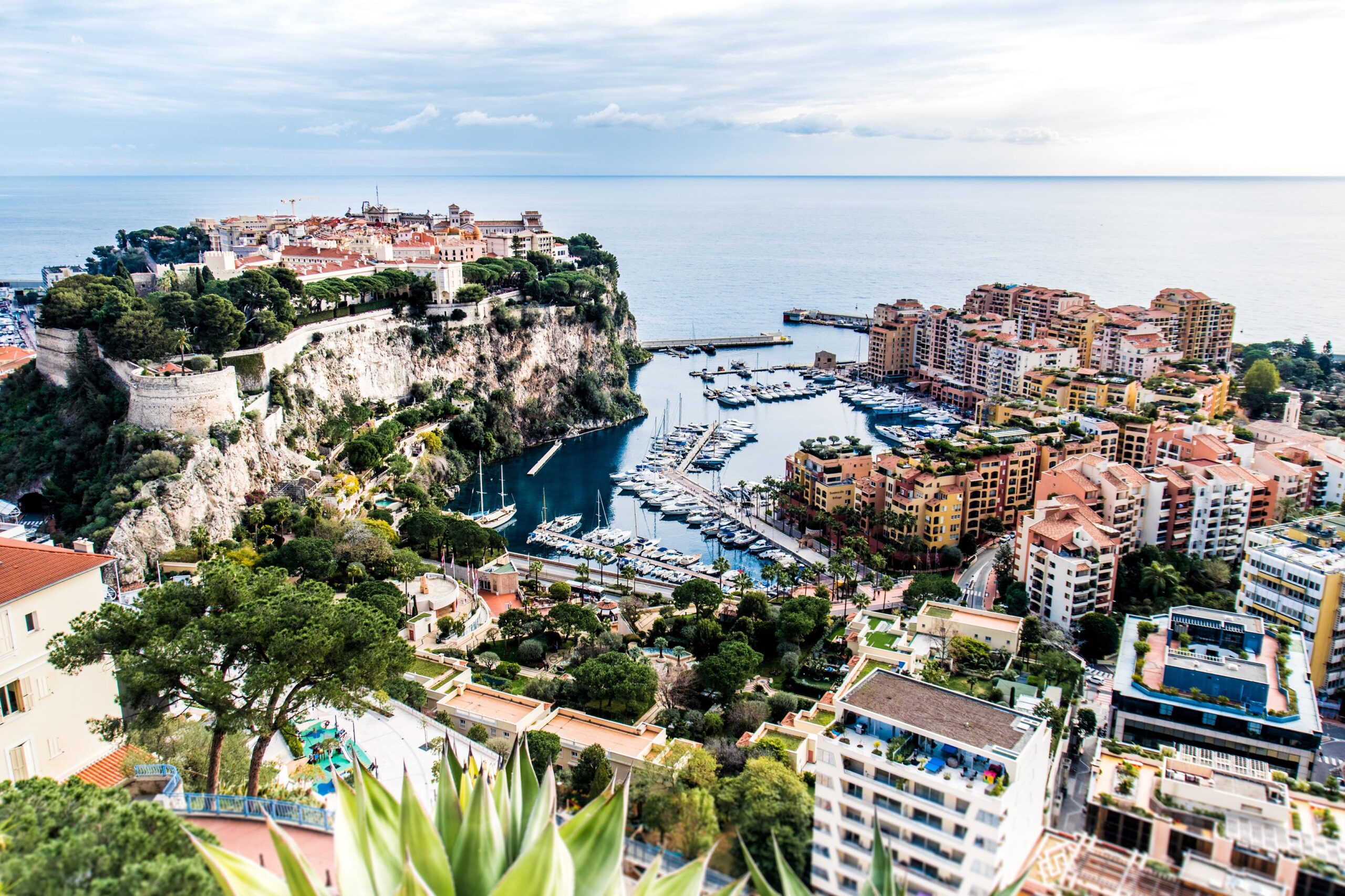 overlooking the bay of Monaco
