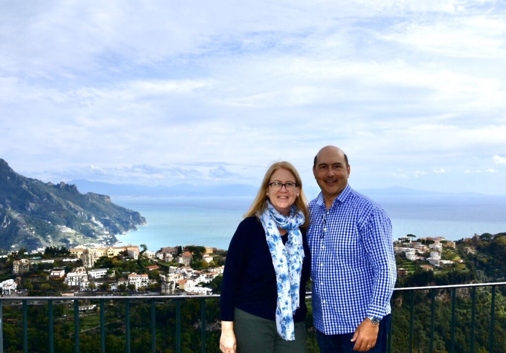 Ann & Everette dressed up in the amalfi coast italy